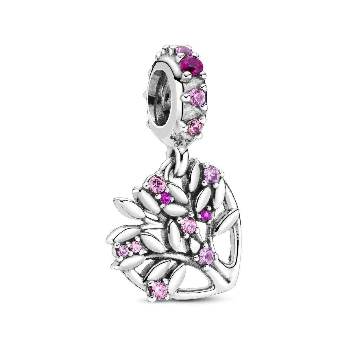 Pandora Pink Heart Bedel zilver