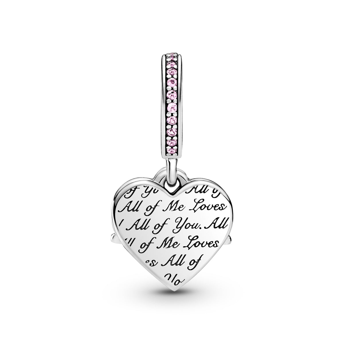 Pandora Hangende Bedel Hart met Tekst Mum zilver 799402C01