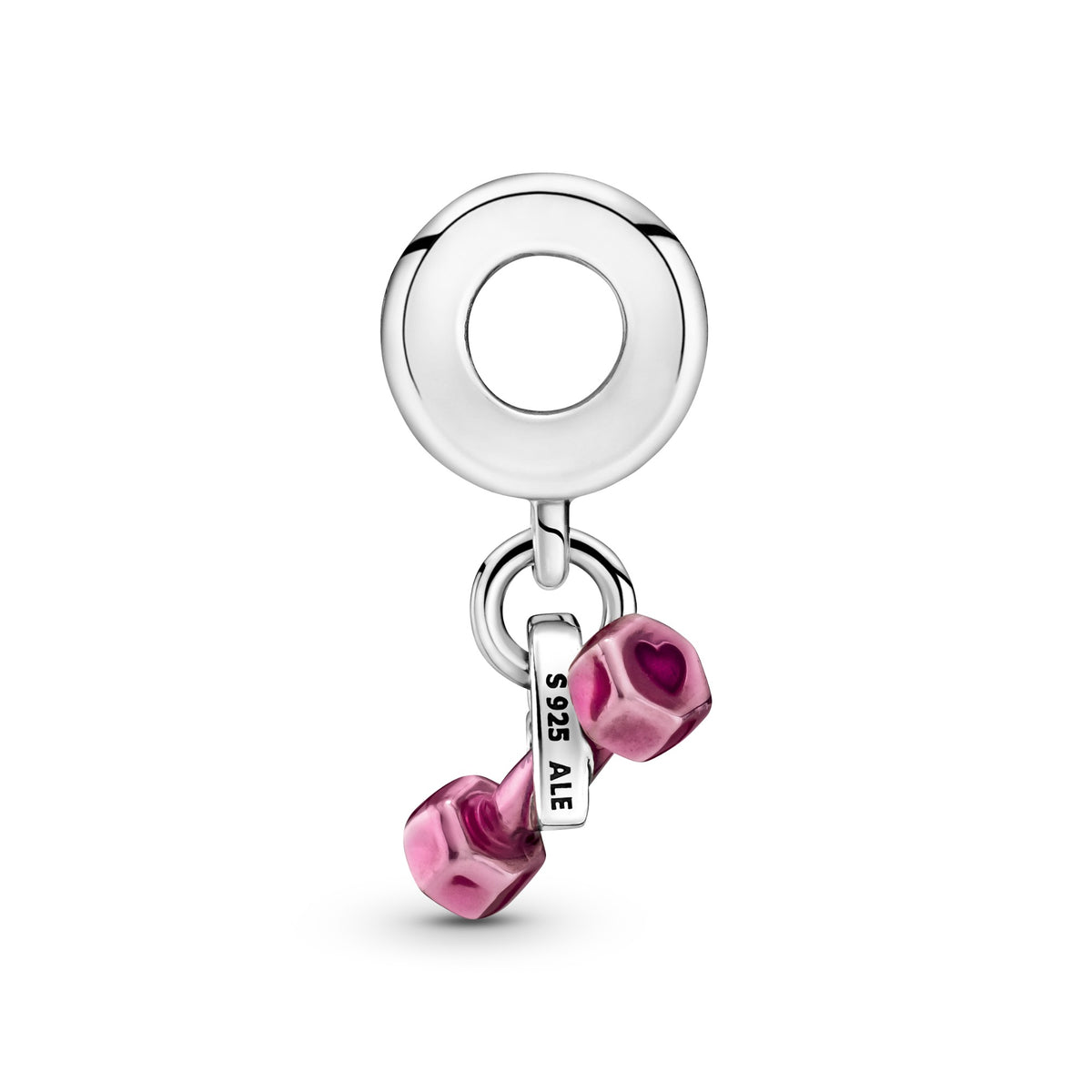 Pandora Dumbbell & Hart Hangende Bedel zilver 799545C01