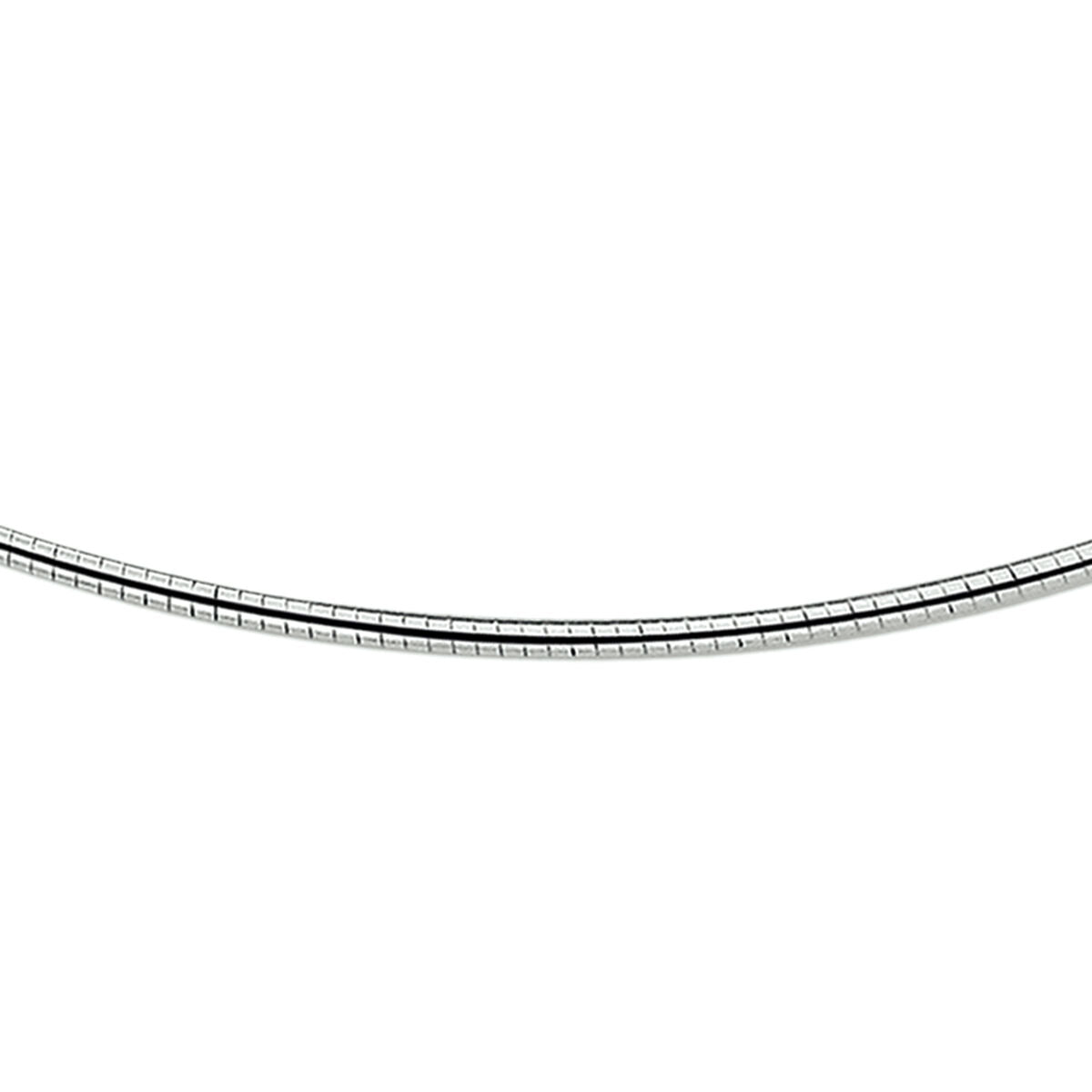 Fantasy Collection Omega rond 2,0 mm zilver gerhodineerd