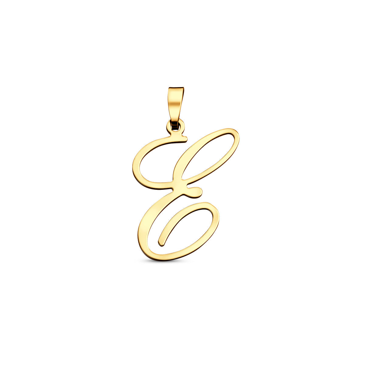 Hanger sierletter E 24,5 mm 14K geelgoud #Letter_E