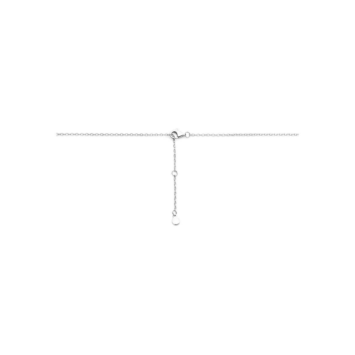 Fantasy Collection Collier zirkonia 41 - 43 - 45 cm zilver gerhodineerd