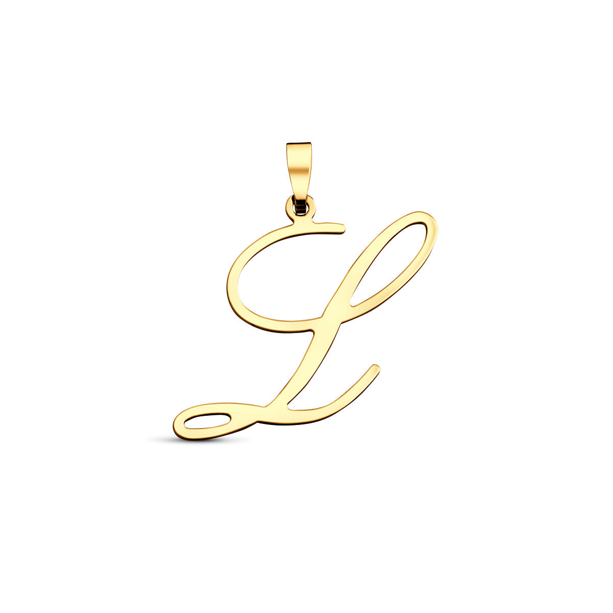 Hanger sierletter L 25 mm 14K geelgoud #Letter_L