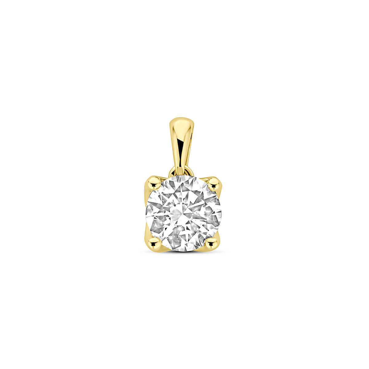 14K geelgouden hanger lab grown diamant 1.00ct h si 11 mm - 4033687 - PansiteNederland.nl