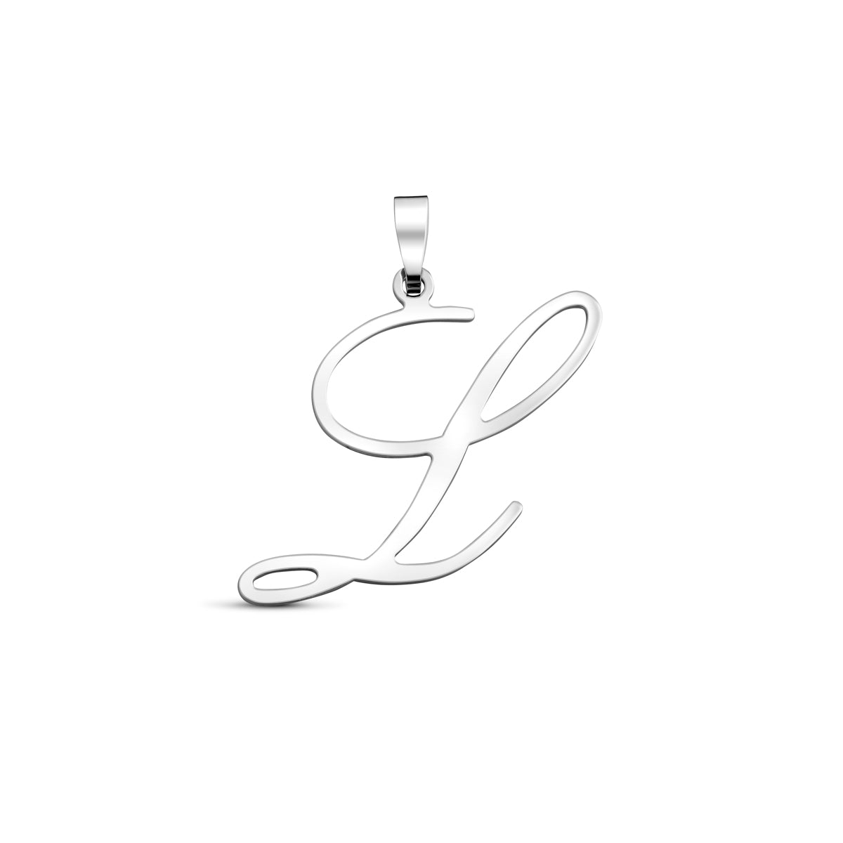 Hanger sierletter L 25 mm zilver #Letter_L