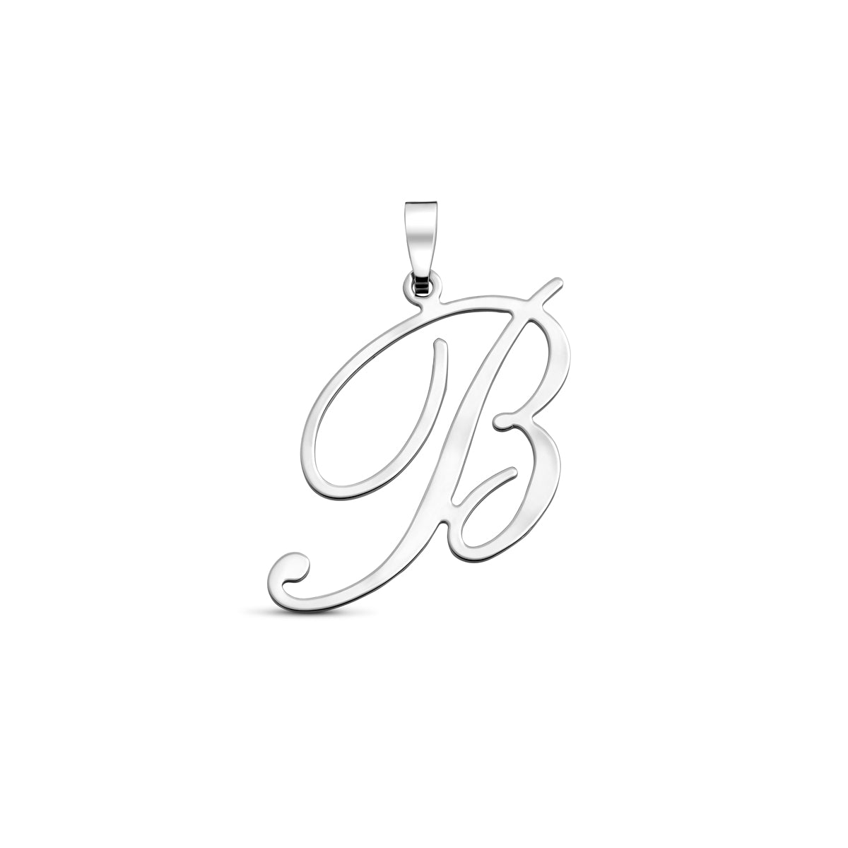 Hanger sierletter B 30,5 mm zilver #Letter_B