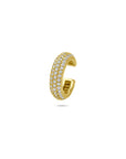 Zilveren vergulde geel ear cuff zirkonia 13 mm 1 micron - 2104082