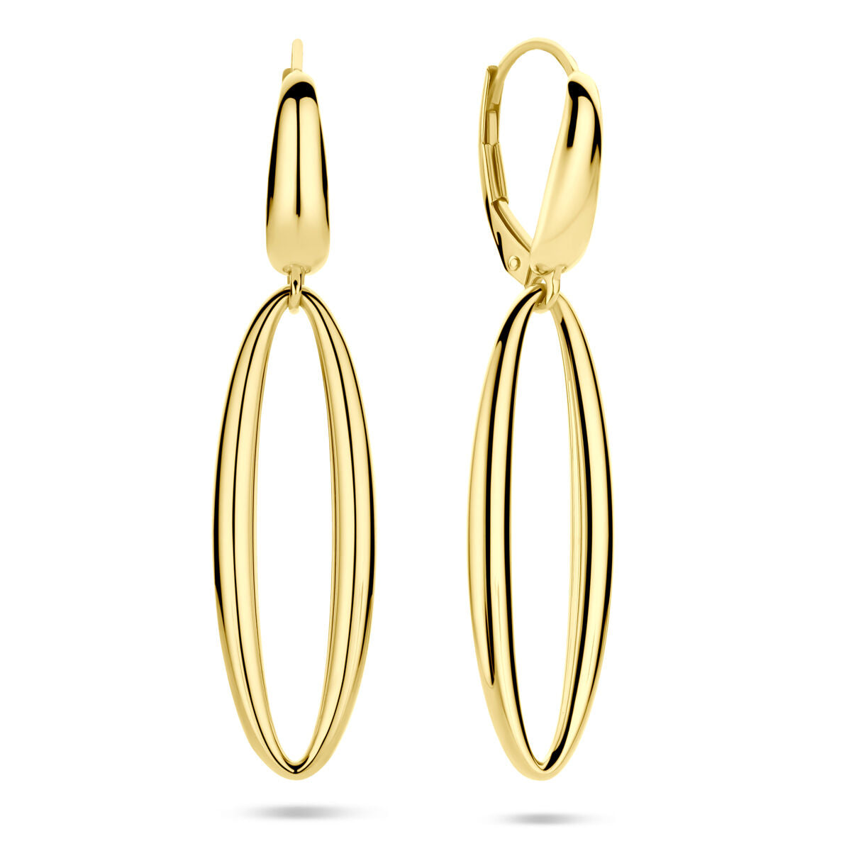 14K geelgouden oorhangers schakel 42 mm - 4034462 - PansiteNederland.nl