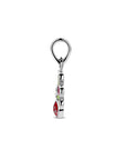 Zilveren gerhodineerde hanger zirkonia bloem en lieveheersbeestje 16 mm - 1341900 - PansiteNederland.nl