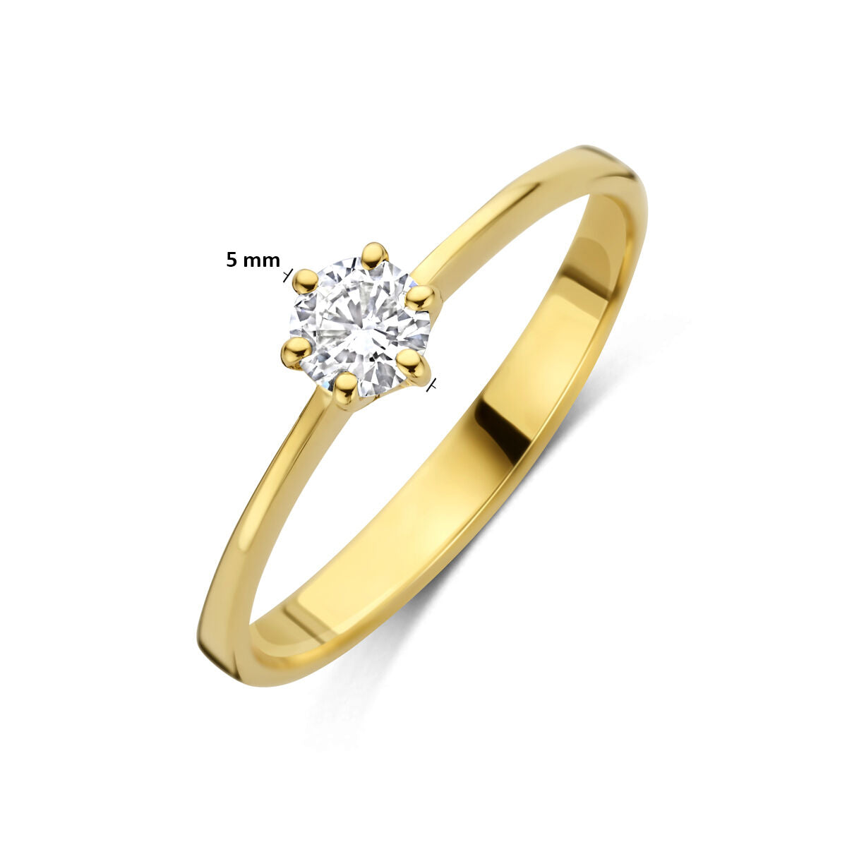 Fantasy Collection Ring lab grown diamant 0.25ct g vs 14K geelgoud