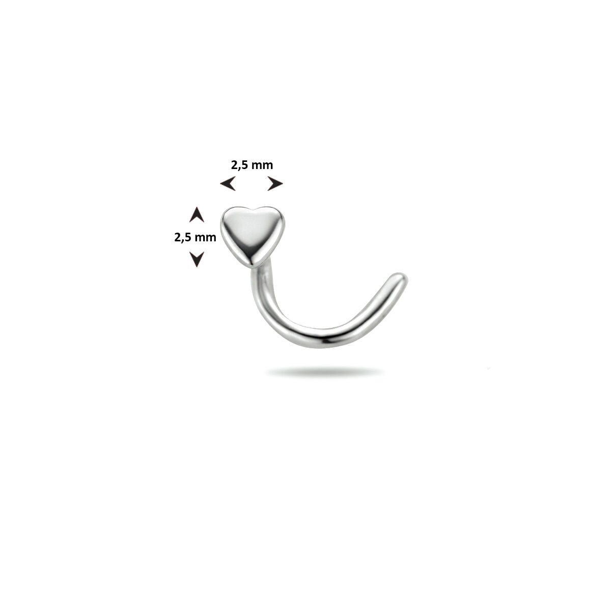 Fantasy Collection Gerhodineerd Zilveren Piercing 1333636