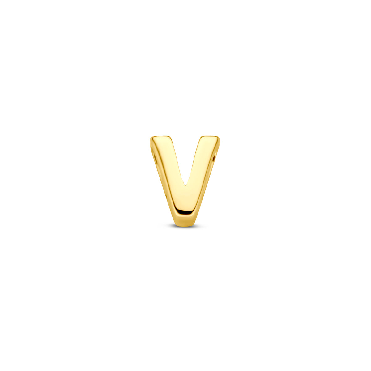 Hanger letter V 5,5 mm 9K geelgoud #Letter_V