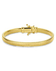 14K Geelgouden Tubogas Armband – 6 mm Gepolijst 18,5 cm
