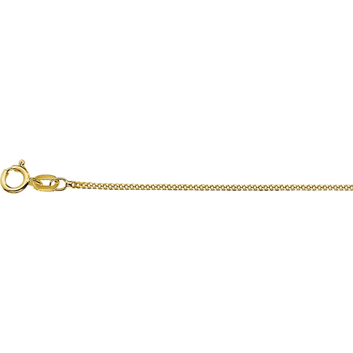 9K Geelgoud Kleurig 9K Collier Gourmette 4-Zijdes Geslepen 1,0 mm 8000010 - PansiteNederland.nl