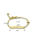 9K Geelgoud Kleurig 9K Graveerarmband Hartje Plaat 4,0 mm 8000126 - PansiteNederland.nl