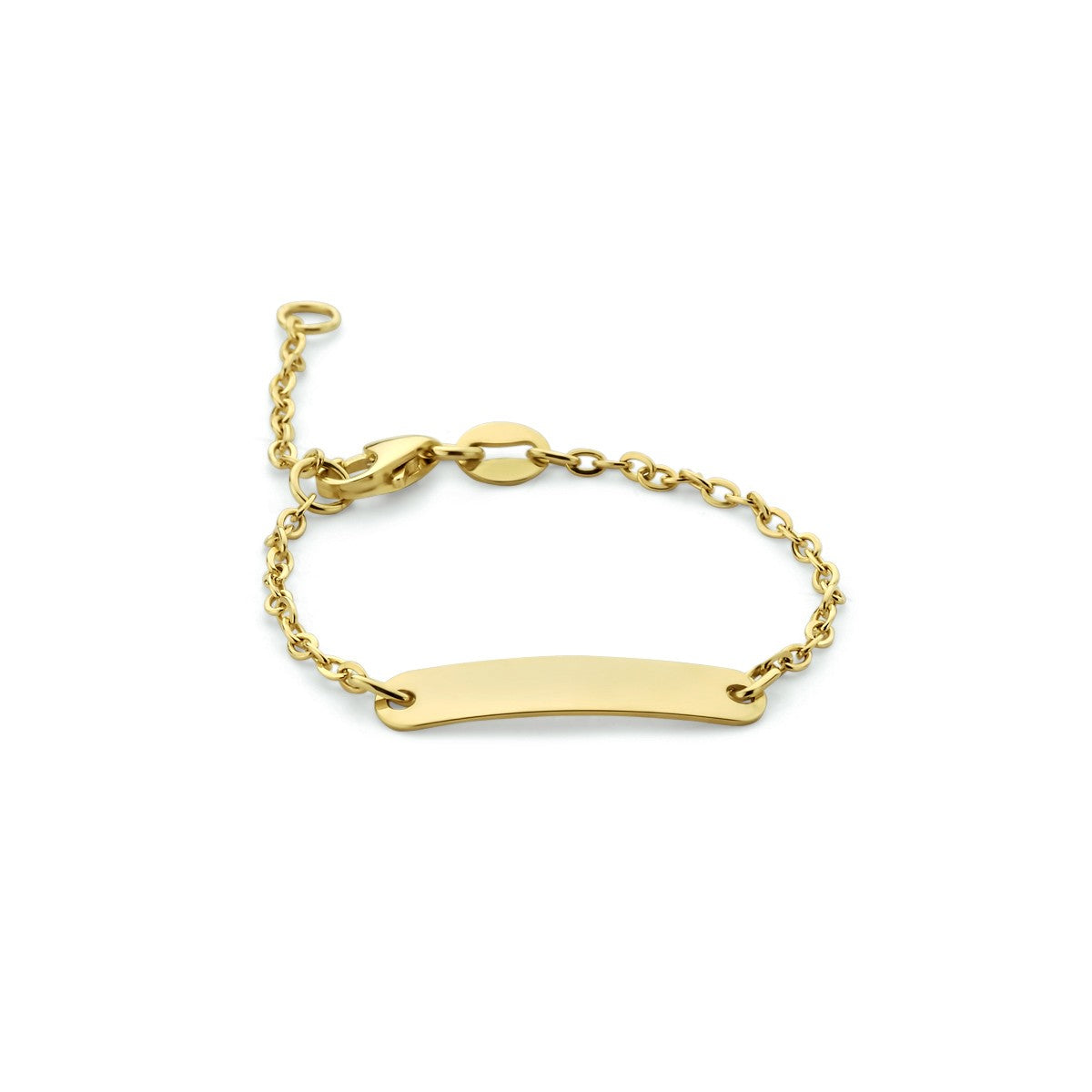9k graveerarmband plaat 4,0 mm 9K geelgoud kleurig - PansiteNederland.nl