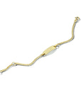 9K Geelgoud Kleurig 9K Graveerarmband Gourmette 4-Zijdes Geslepen Plaat 5,0 mm 8000140