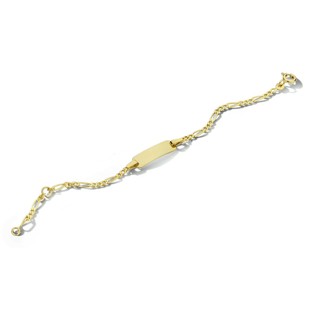 9k graveerarmband plaat 5,0 mm  9 - 11 cm 9K geelgoud kleurig - PansiteNederland.nl