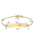 9k graveerarmband plaat 4,0 mm 9K geelgoud kleurig - PansiteNederland.nl