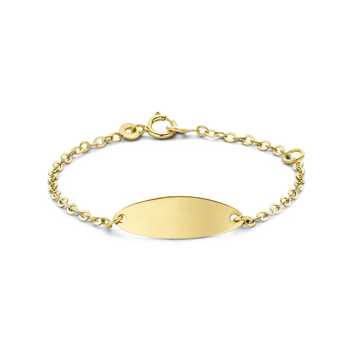 9K Geelgoud Kleurig 9K Graveerarmband Plaat 6,0 mm 8000146 - PansiteNederland.nl