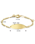 9K Geelgoud Kleurig 9K Graveerarmband Plaat 6,0 mm 8000148
