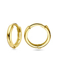 9K geelgoud kleurig klapoorringen 11 mm - 8000161
