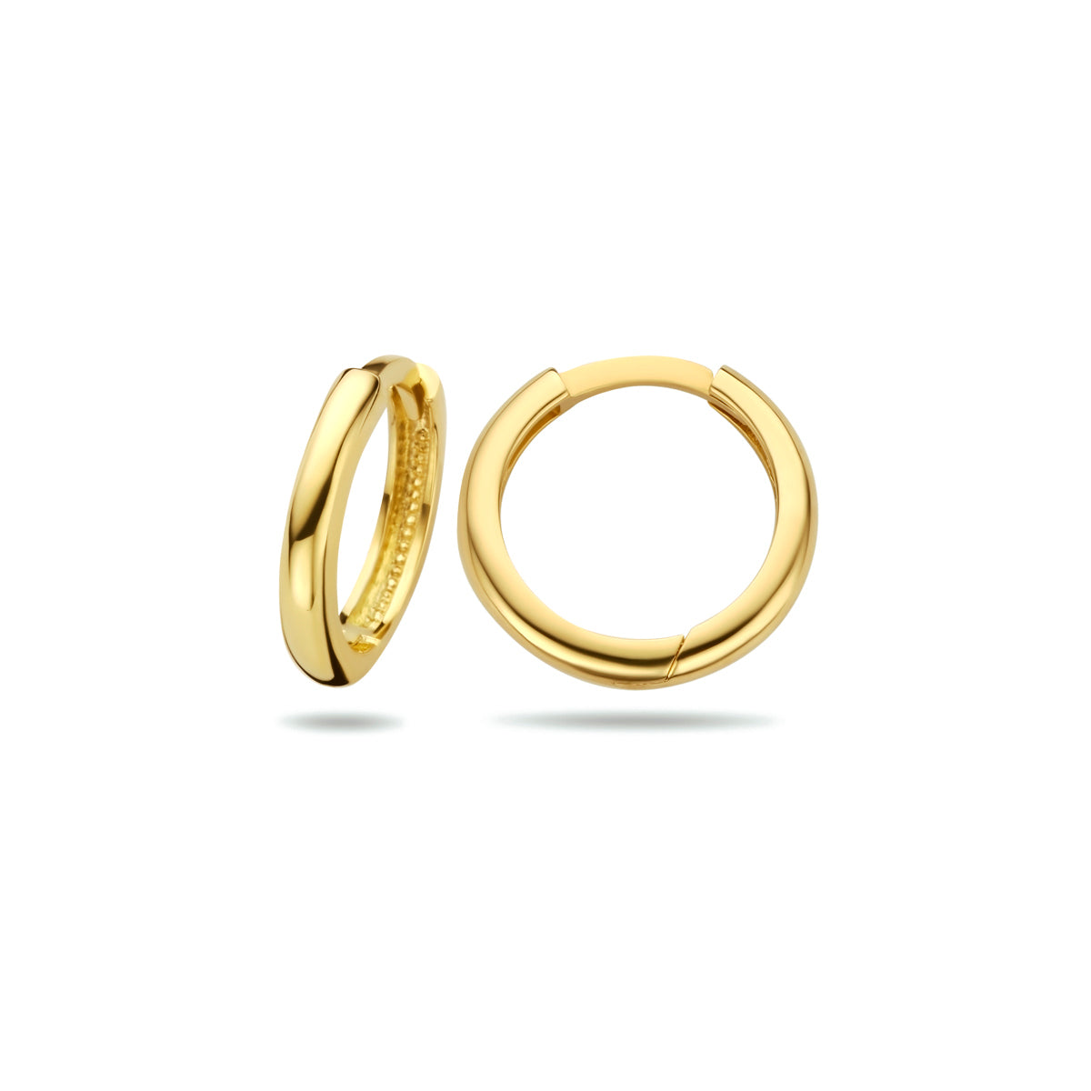 Klapoorringen buis 9K geelgoud 2 mm