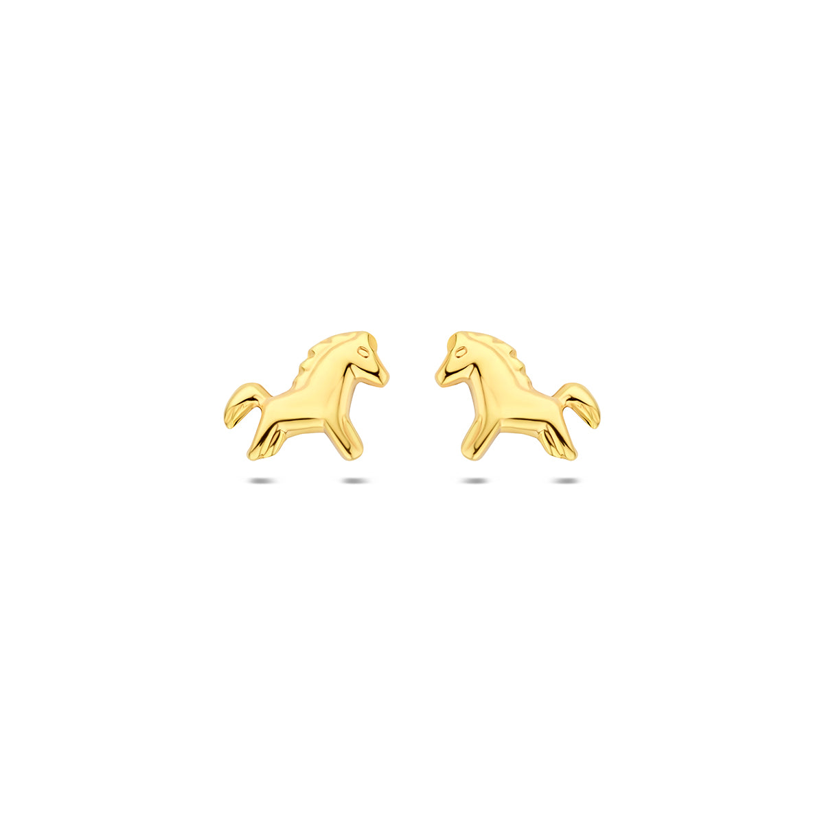 Fantasy Collection Oorknoppen paard 9K geelgoud 6,5 mm