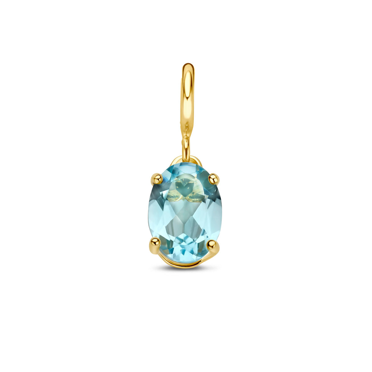Fantasy Collection Slotbedel blauw zirkonia 9K geelgoud 7 mm