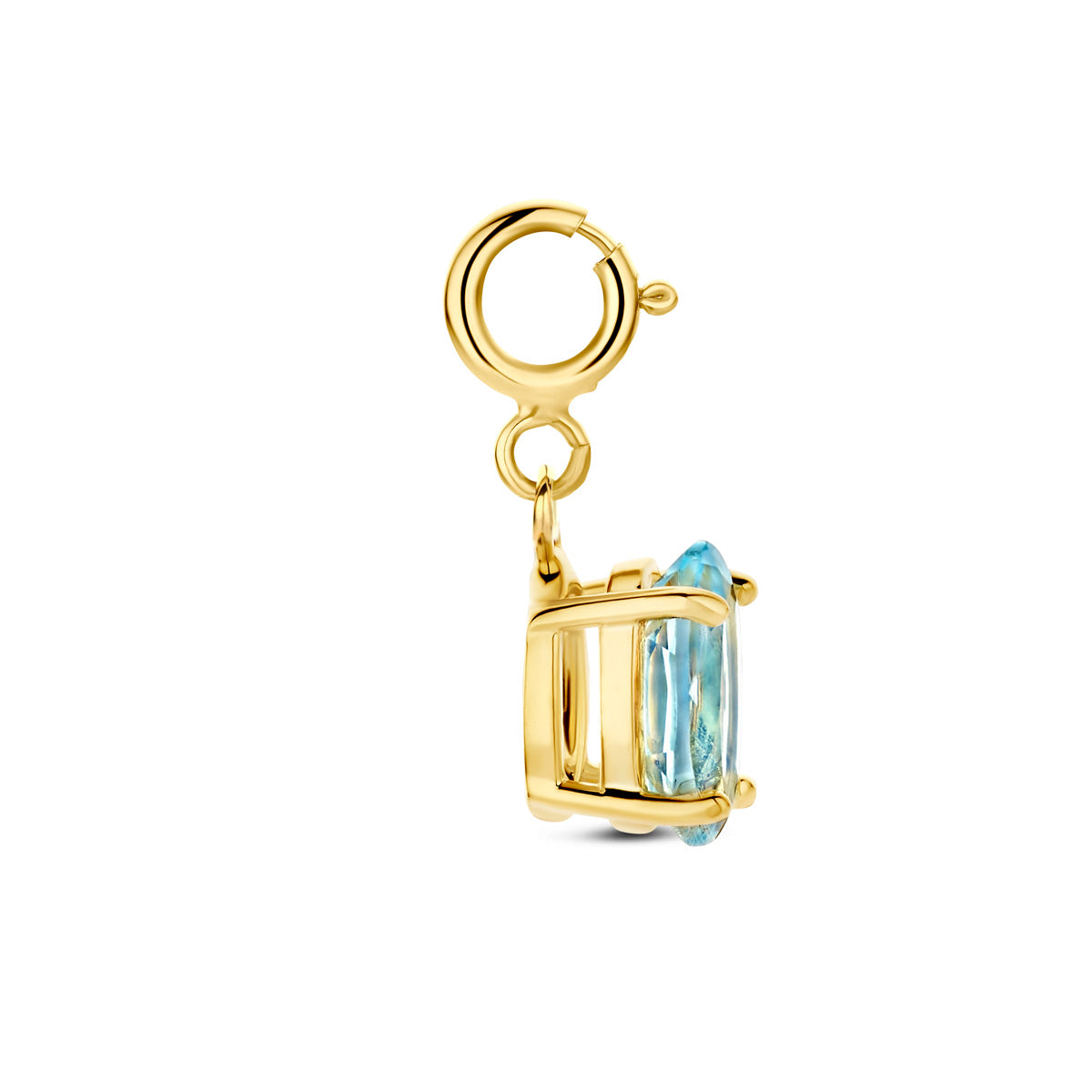 Fantasy Collection Slotbedel blauw zirkonia 9K geelgoud 7 mm - afbeelding 3