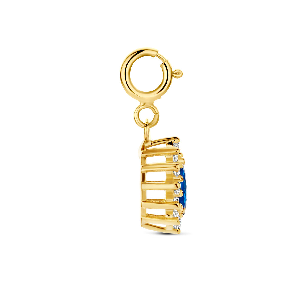 Fantasy Collection Slotbedel blauw zirkonia 9K geelgoud 8,5 mm - afbeelding 3