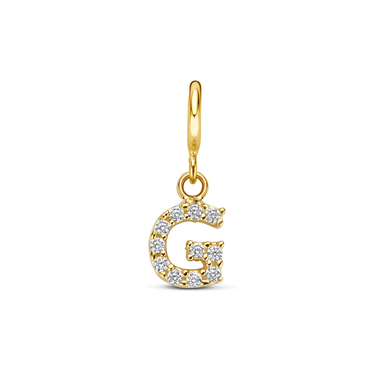 Fantasy Collection Slotbedel letter zirkonia 9K geelgoud 7 mm - afbeelding 19
