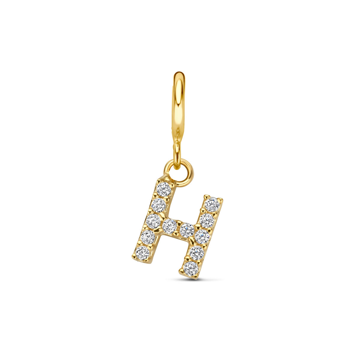 Fantasy Collection Slotbedel letter zirkonia 9K geelgoud 7 mm - afbeelding 22