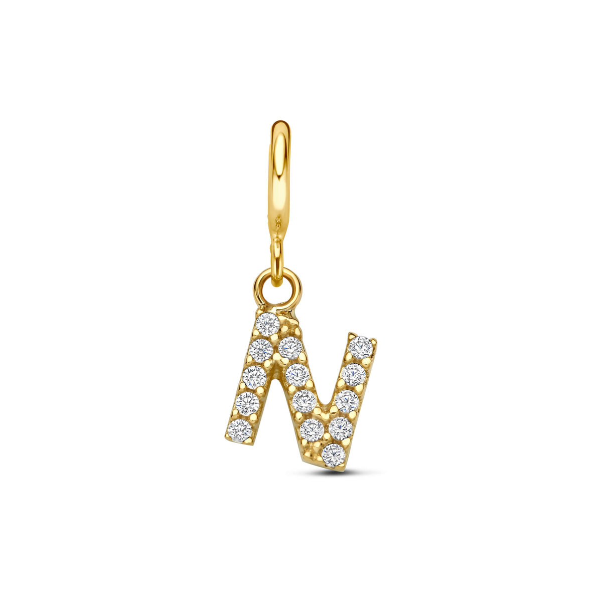 Fantasy Collection Slotbedel letter zirkonia 9K geelgoud 7 mm - afbeelding 40