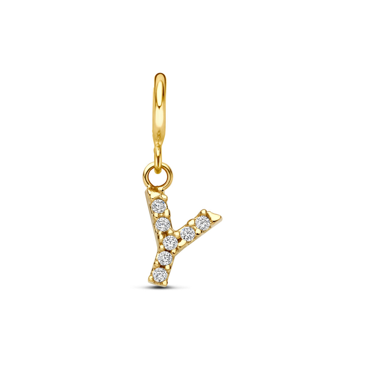 Fantasy Collection Slotbedel letter zirkonia 9K geelgoud 7 mm - afbeelding 70