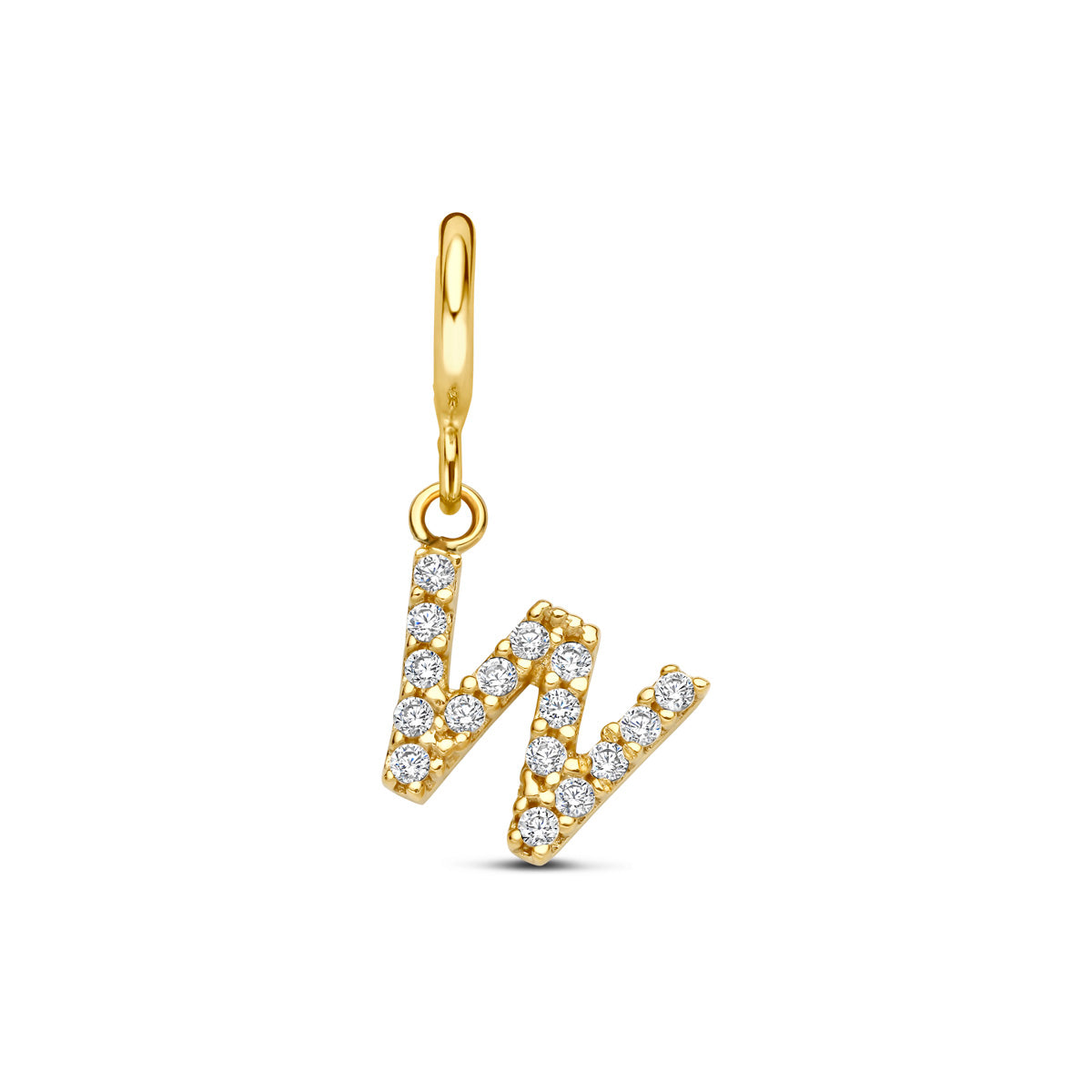 Fantasy Collection Slotbedel letter zirkonia 9K geelgoud 7 mm - afbeelding 73