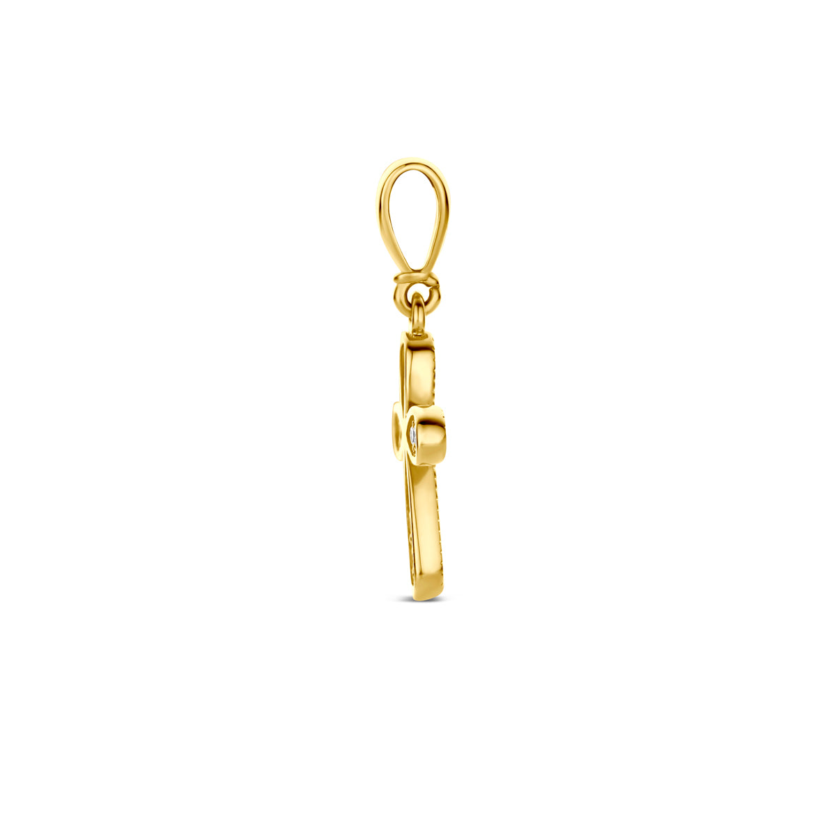 Fantasy Collection Hanger kruis zirkonia 9K geelgoud 12 mm - afbeelding 3