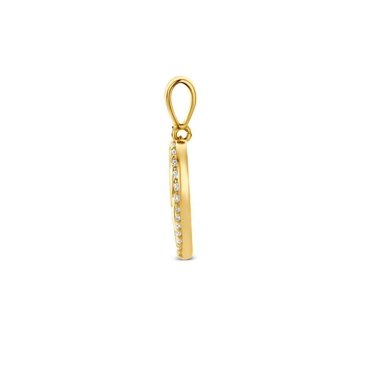 Fantasy Collection Hanger hartjes zirkonia 9K geelgoud 13 mm - afbeelding 3