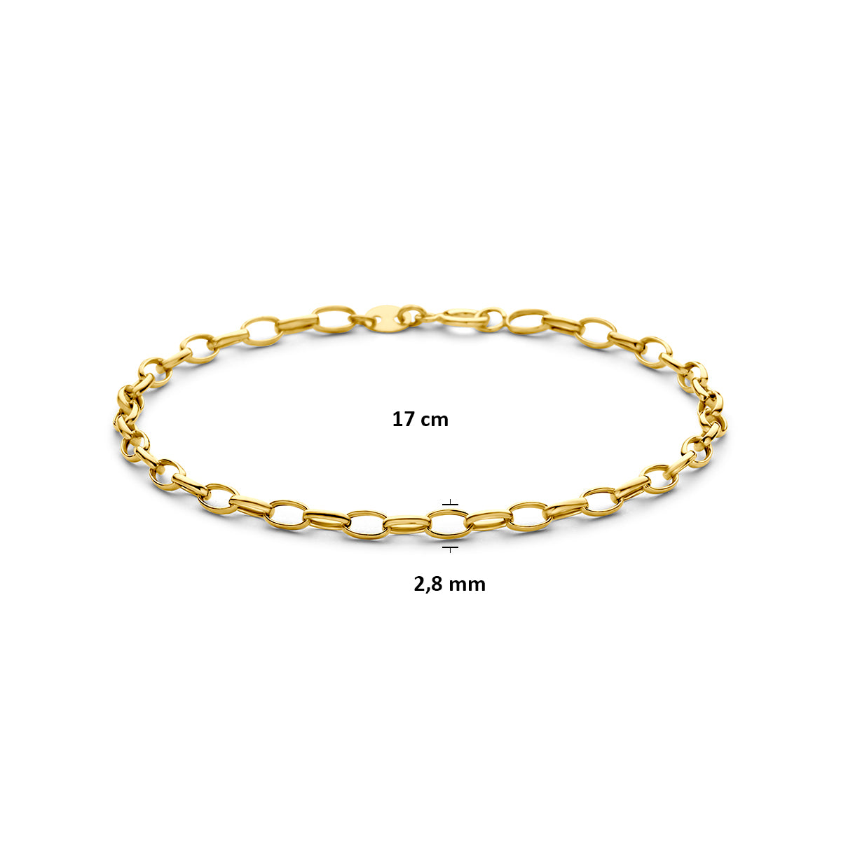 Fantasy Collection Armband anker 9K geelgoud 2,8 mm - afbeelding 3
