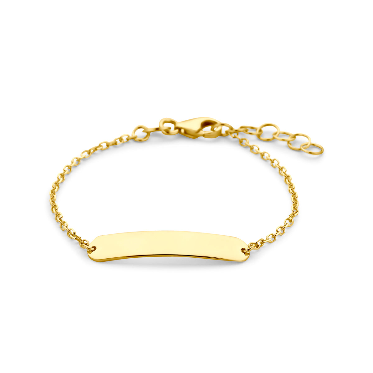 Fantasy Collection Graveerarmband plaat 9K geelgoud 5,0 mm 11 + 2 cm
