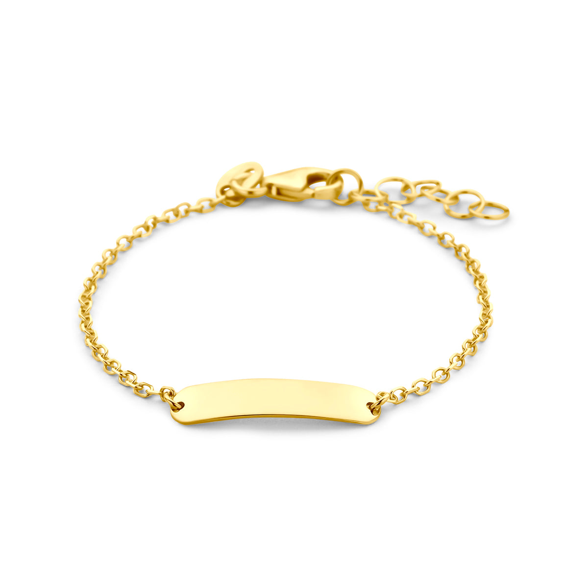 Fantasy Collection Graveerarmband plaat 9K geelgoud 4,0 mm 11 + 2 cm