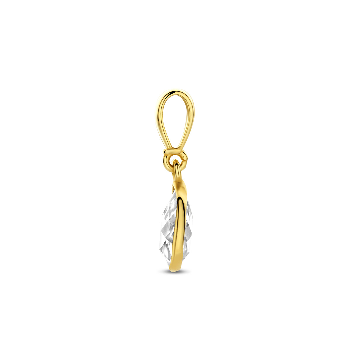 Fantasy Collection Hanger zirkonia peer 9K geelgoud 7,5 mm - afbeelding 3