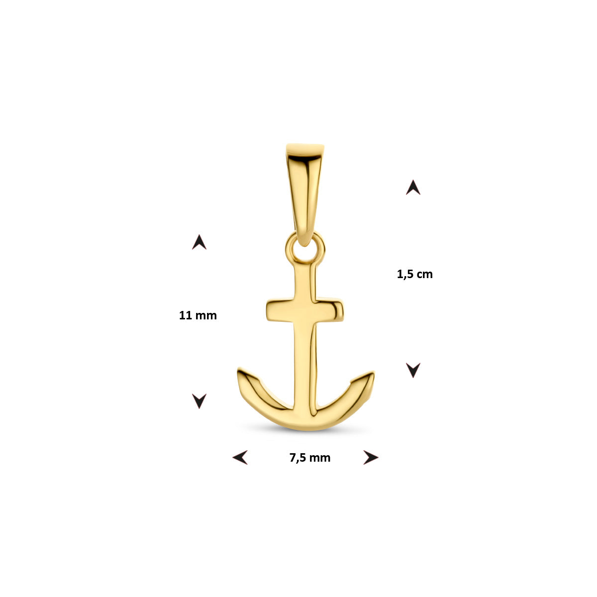 Fantasy Collection Hanger anker 9K geelgoud 11 mm - afbeelding 4