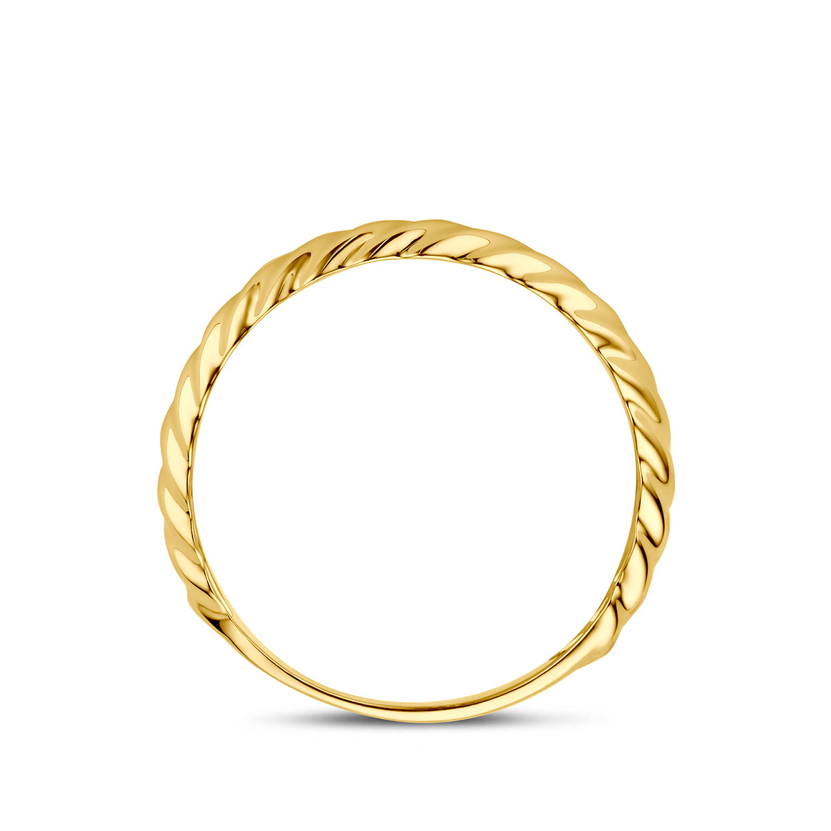 9K geelgouden ring gedraaid 3,5 mm - 8001140