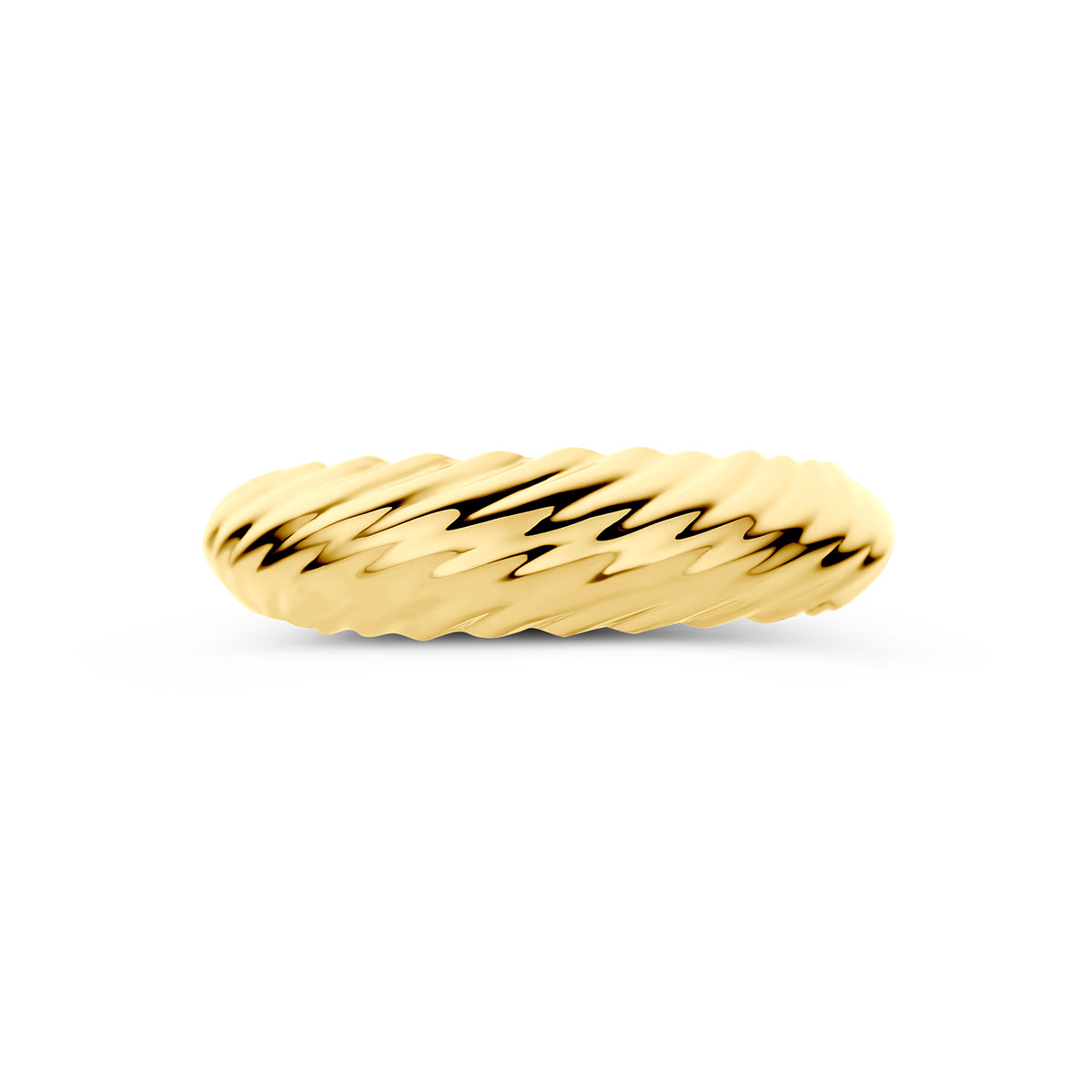 9K geelgouden ring gedraaid 5,5 mm - 8001143