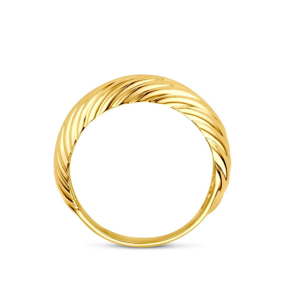 9K geelgouden ring gedraaid 7,5 mm - 8001147