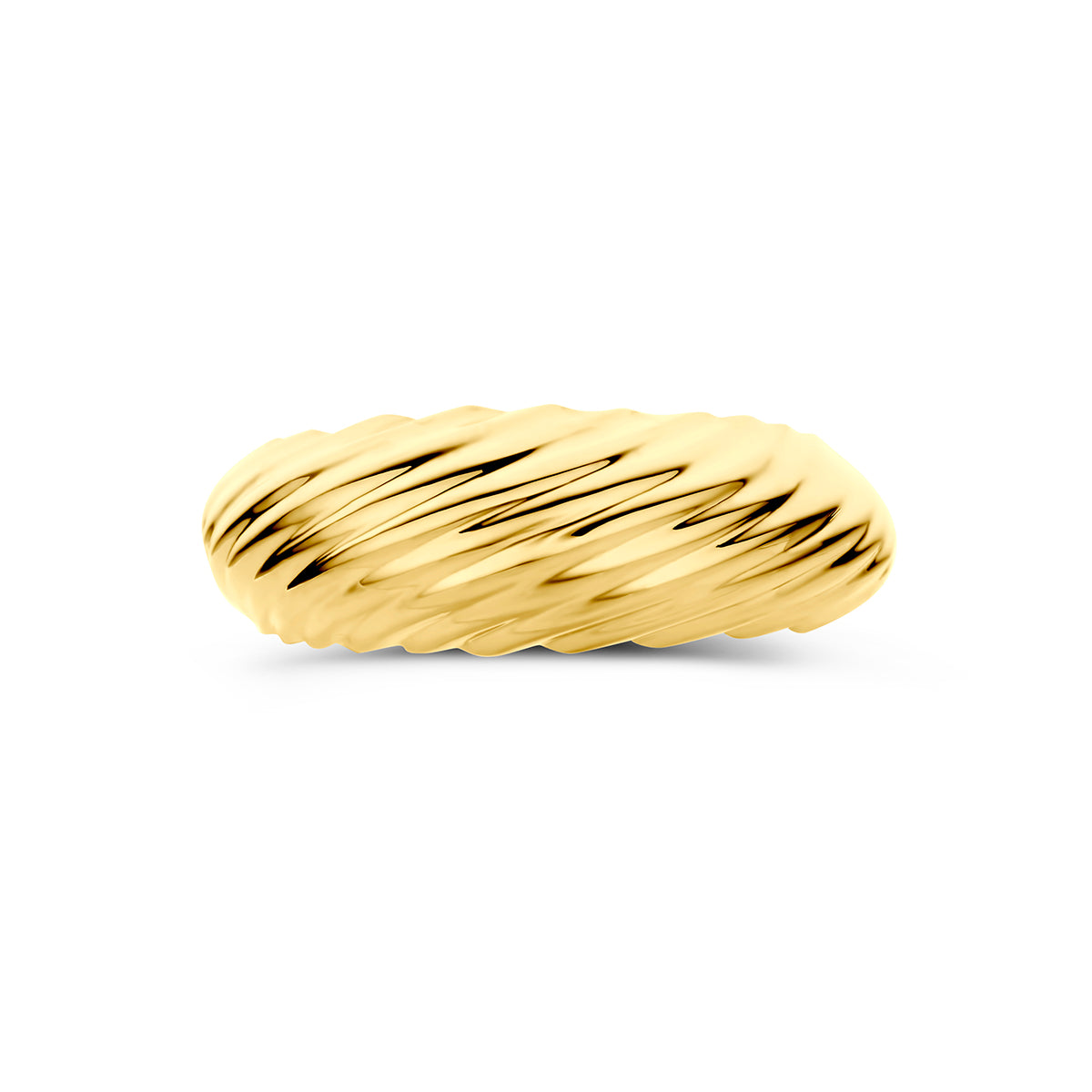 9K geelgouden ring gedraaid 7,5 mm - 8001147