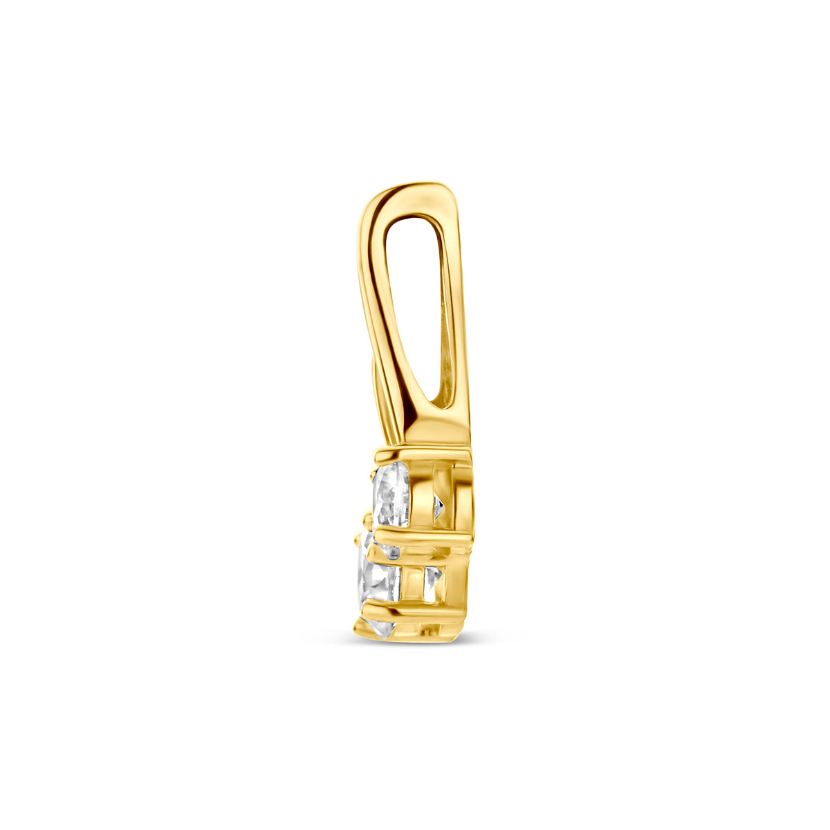 Hanger zirkonia 9K geelgoud 12,5 mm