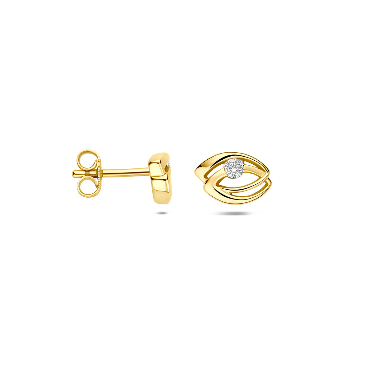 Fantasy Collection Oorknoppen zirkonia 9K geelgoud 8,5 mm - afbeelding 3