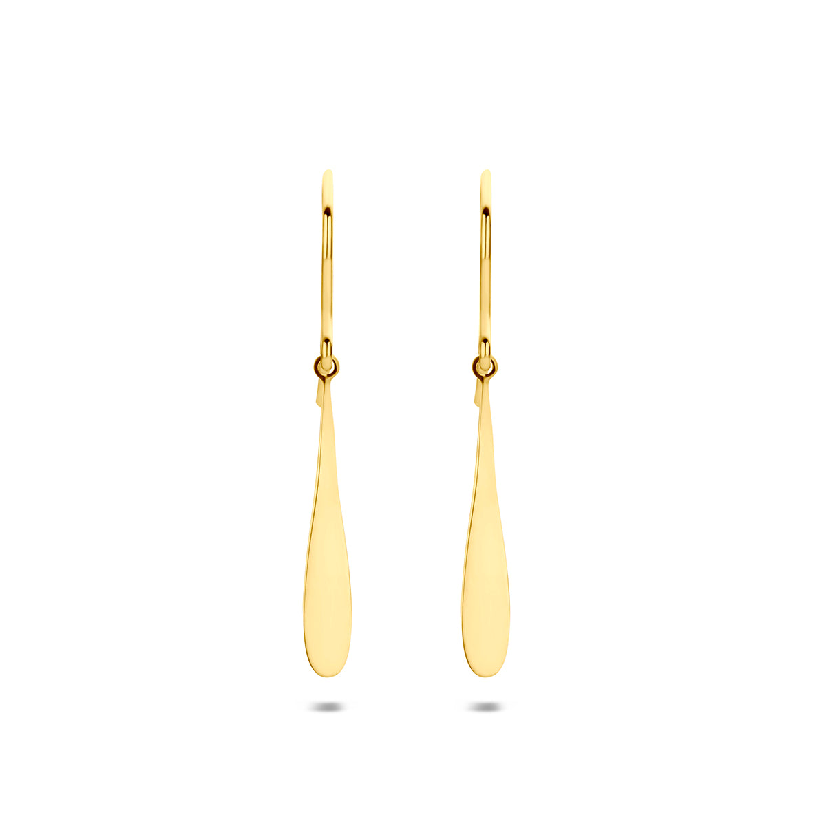 Fantasy Collection Oorhangers druppel franse haak 9K geelgoud 19,5 mm - afbeelding 3